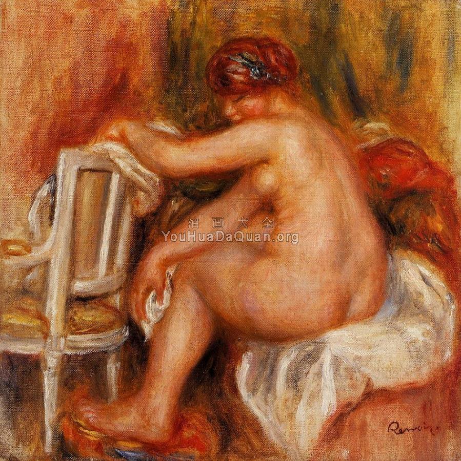 Seated Nude - 皮埃尔·奥古斯特·雷诺阿